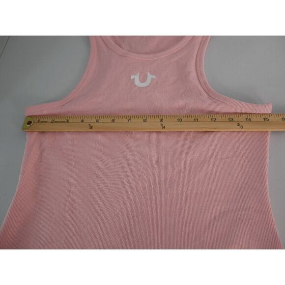 TRUE RELIGION Women's Ombre Goddess Crewneck Racer Back Ribbed Tank Top S - Picture 4 of 8